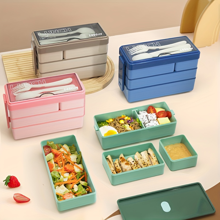 Commercial Kitchen Utensil Organizer - Fiambrera Bento de 1450ML, gran capacidad,