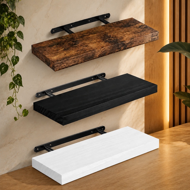 Commercial Kitchen Rack - Estante Flotante Resistente con Soportes Ocultos