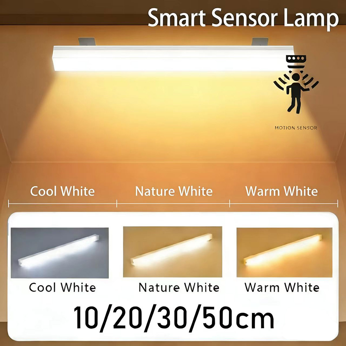 Commercial Kitchen Lights - Barra LED con Sensor de Movimiento
