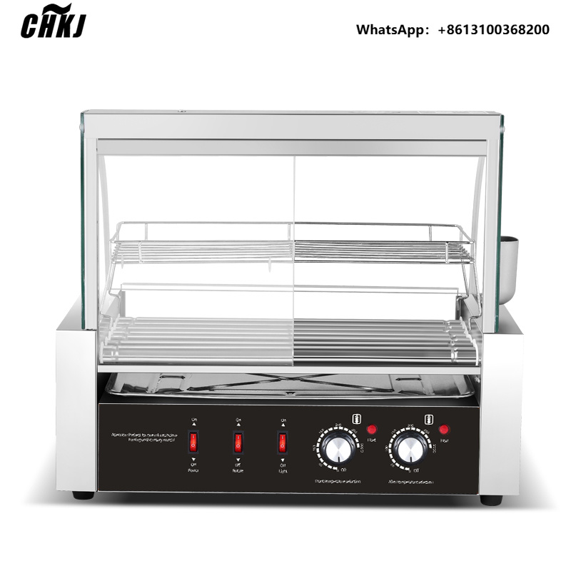 Hot Dog Roller Grill - Máquina de Asar Salchichas Comercial de