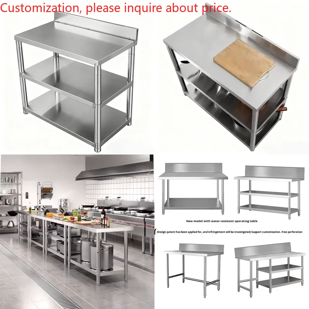 Mesa de Trabajo de Acero Inoxi - Commercial Kitchen Backsplash reseña y precio