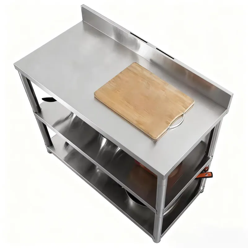 Mesa de Trabajo de Acero Inoxi - Commercial Kitchen Backsplash reseña y precio