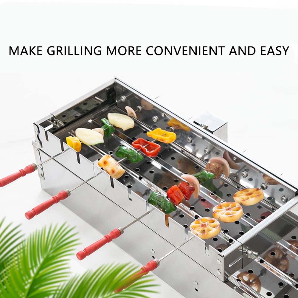 Brochetas de parrilla de acero - Hot Dog Roller Grill reseña y precio
