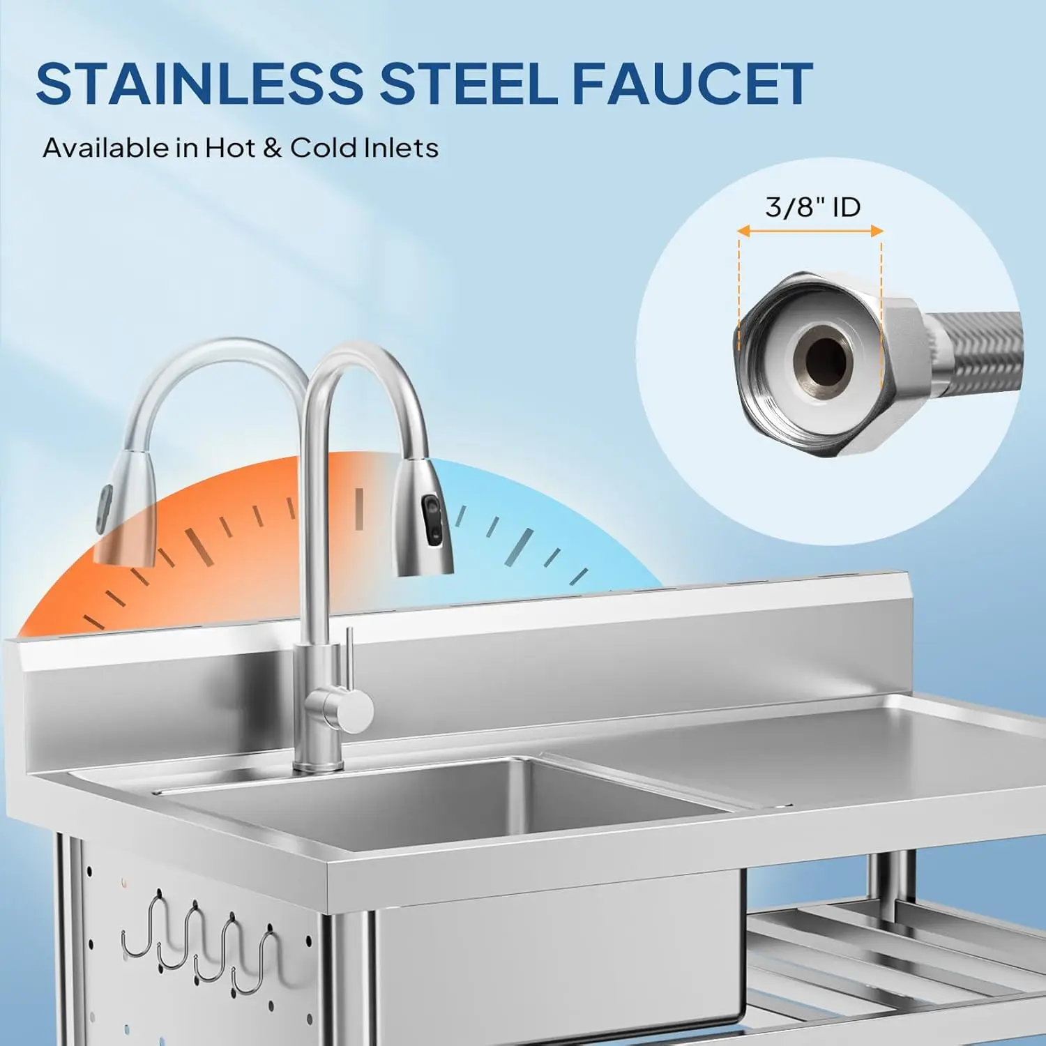 Fregadero Utilitario de Acero  - Commercial Kitchen Double Sink reseña y precio