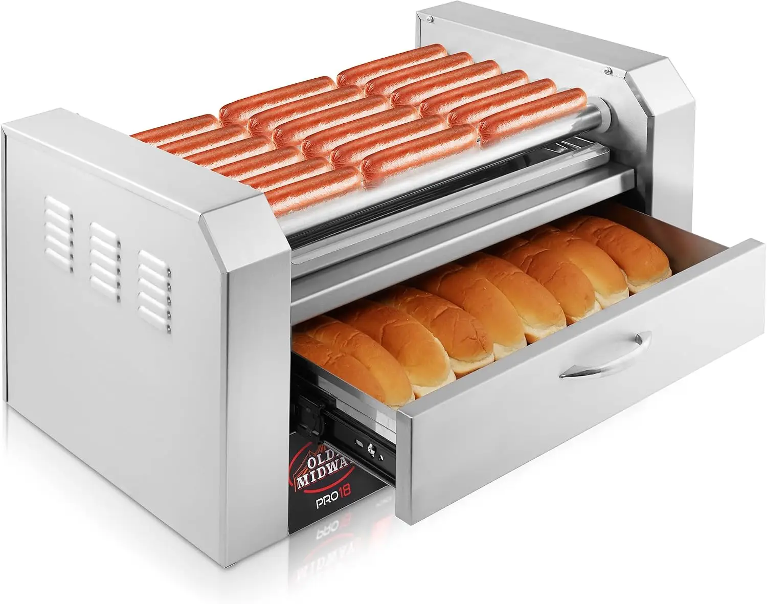 Máquina para Asar 18 Hot Dogs  - Hot Dog Roller Grill reseña y precio