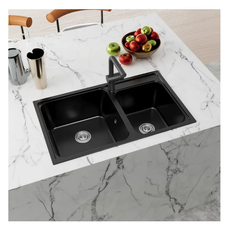 Fregadero Doble SMC de Alta Re - Commercial Kitchen Double Sink reseña y precio