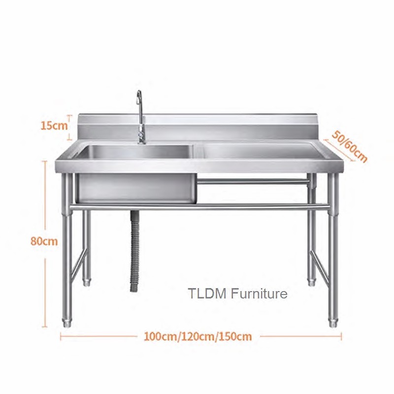 Fregaderos de cocina al aire l - Commercial Kitchen Double Sink reseña y precio