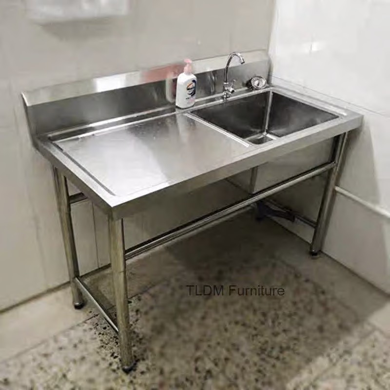 Fregaderos de cocina al aire l - Commercial Kitchen Double Sink reseña y precio