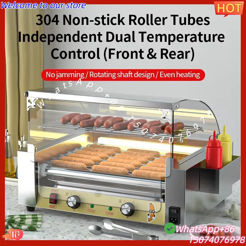 Máquina de BBQ con Control de  - Hot Dog Roller Grill reseña y precio