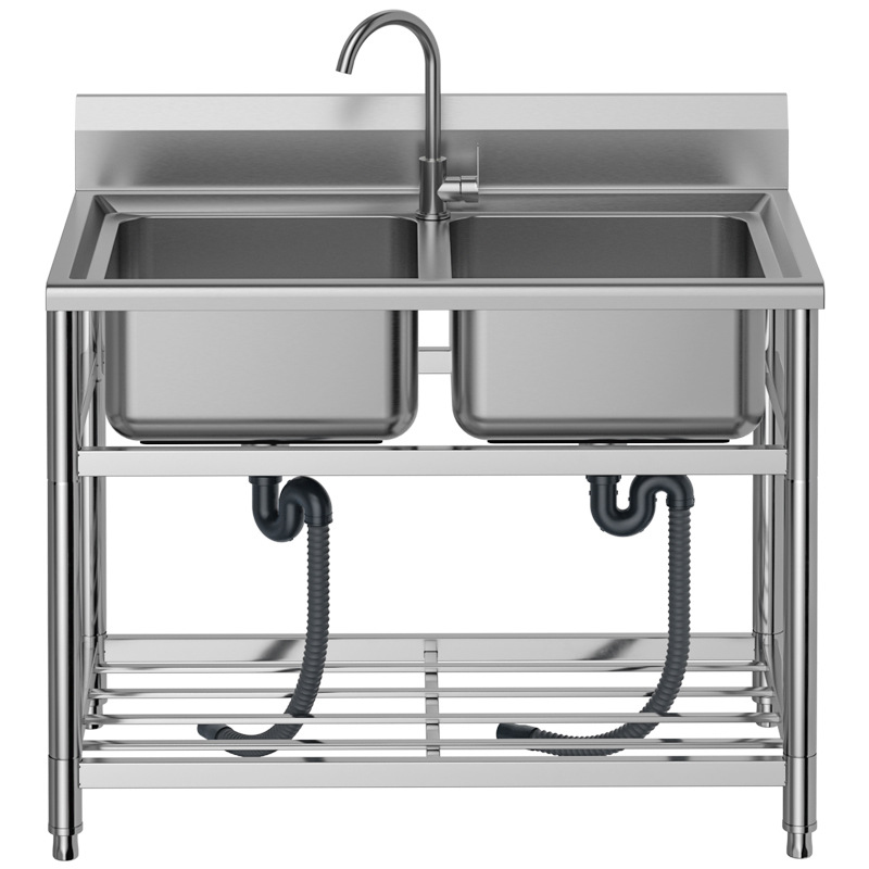 Fregadero comercial de acero i - Commercial Kitchen Double Sink reseña y precio