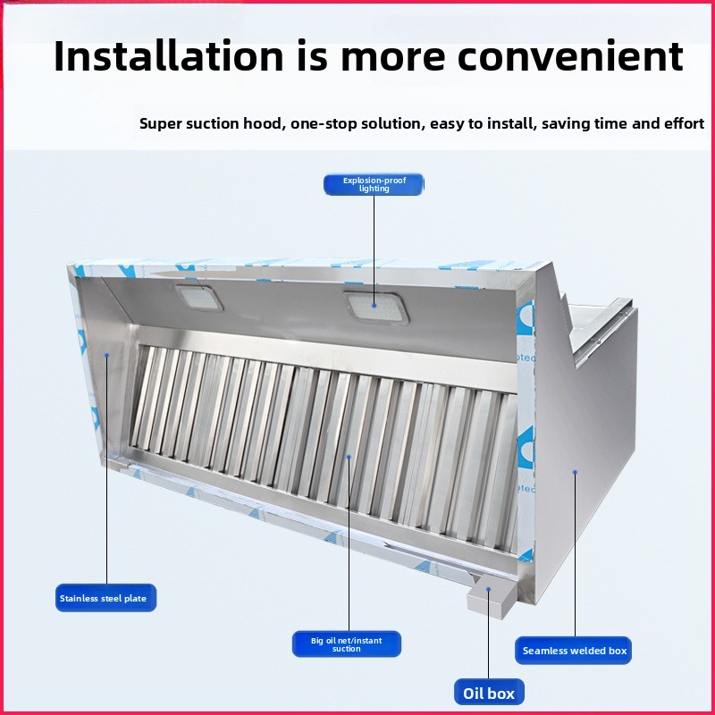 Campana extractora comercial d - Commercial Kitchen Installation reseña y precio