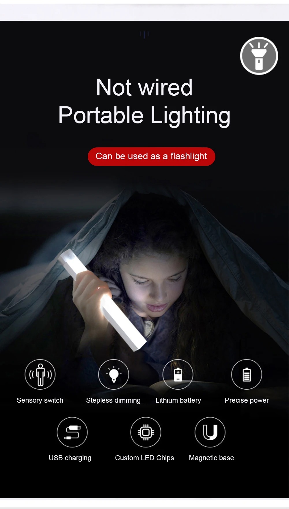 Luces LED con Carga USB, Senso - Commercial Kitchen Lights reseña y precio