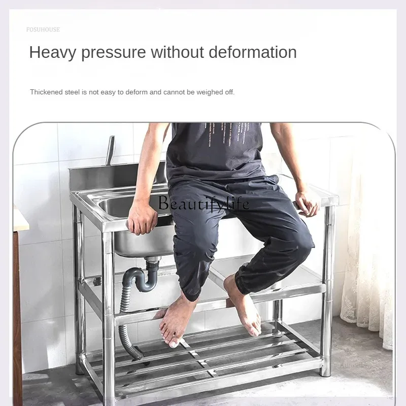 Fregaderos de cocina modernos  - Commercial Kitchen Double Sink reseña y precio