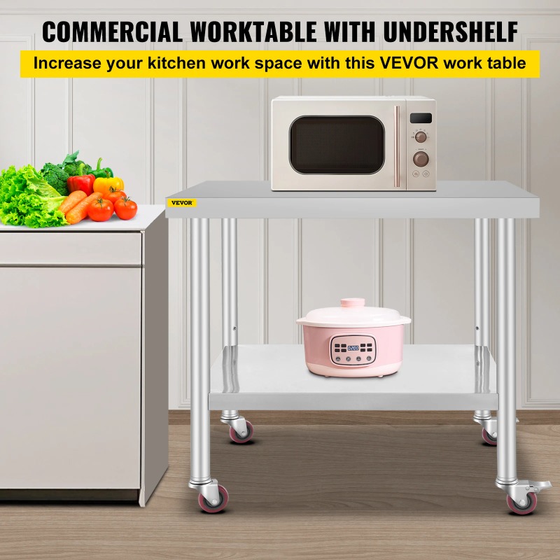Mesa de Preparación de Cocina  - Commercial Kitchen Backsplash reseña y precio