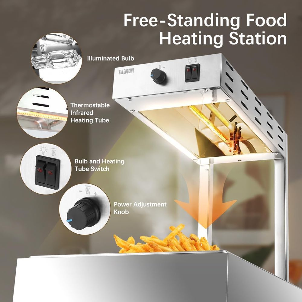 Calentador de patatas fritas,  - Commercial Kitchen Lights reseña y precio