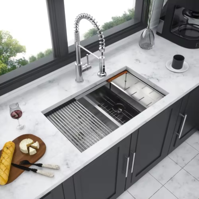 Juego de Fregadero Doble Moder - Commercial Kitchen Double Sink reseña y precio
