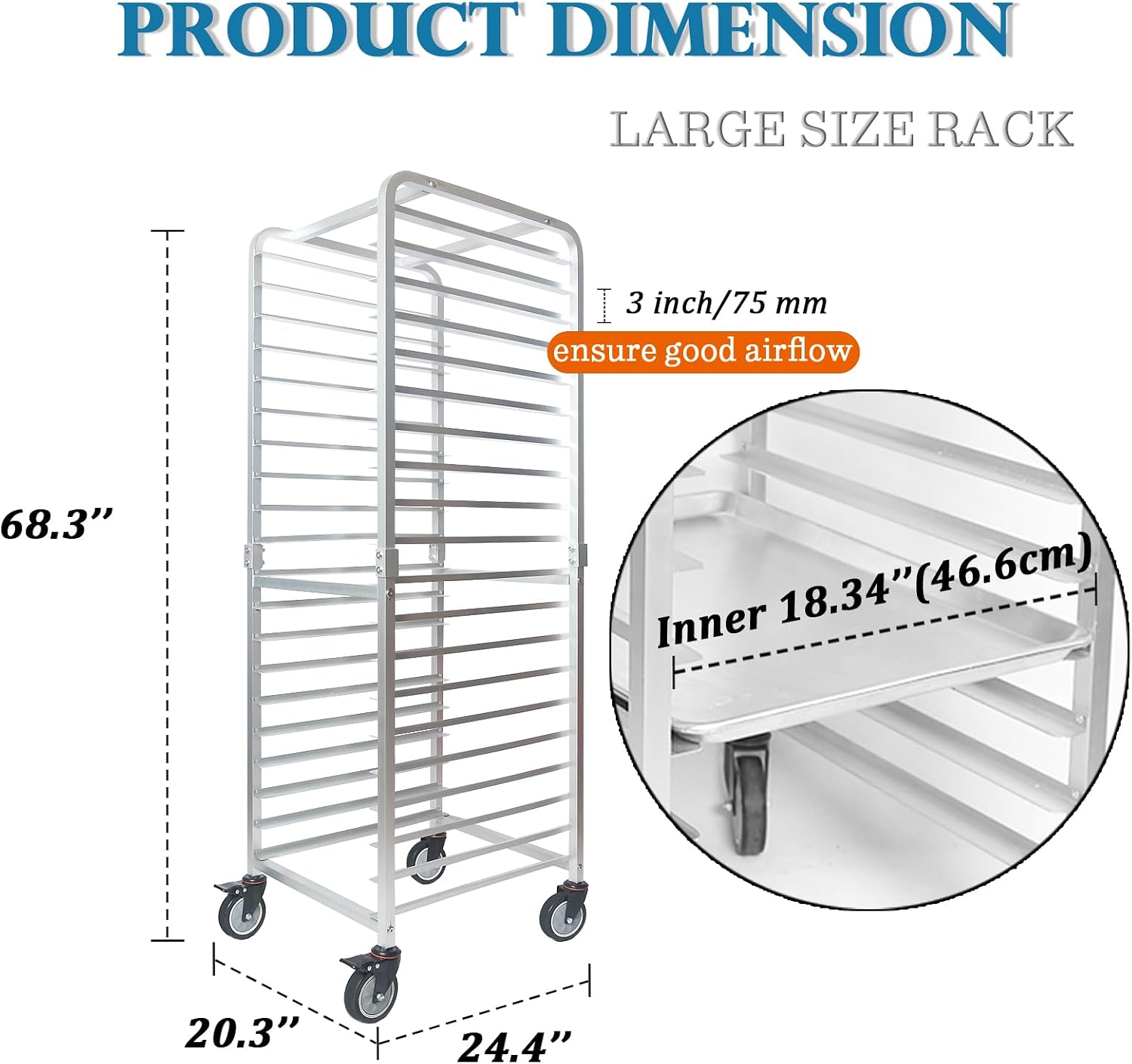 Carro de enfriamiento móvil co - Commercial Kitchen Rack reseña y precio