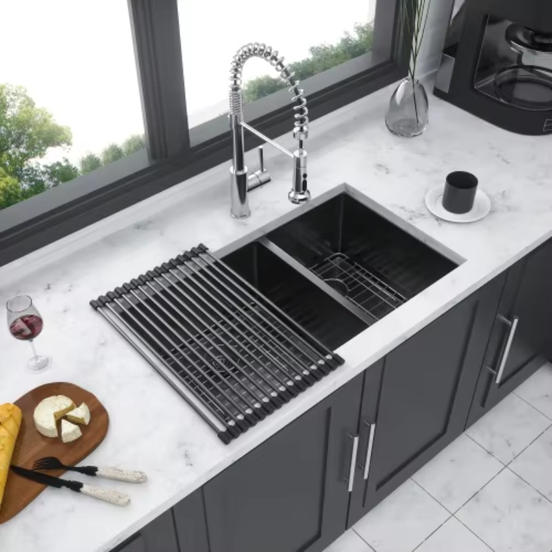 Fregadero Doble Grande Moderno - Commercial Kitchen Double Sink reseña y precio